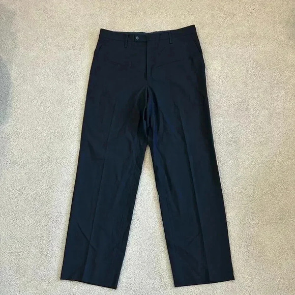 Dolce & Gabbana Mens Black Raw Hem Trouser Dress Pants Size 34 - Picture 1 of 7